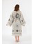 Müslin Kimono %100 Pamuklu Güneş Desenli Jakarlı Bornoz Kaftan Sabahlık 3