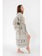 Müslin Kimono %100 Pamuklu Güneş Desenli Jakarlı Bornoz Kaftan Sabahlık 4