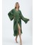 Müslin Kimono %100 Pamuklu Göz Baskılı Desenli Bornoz Kaftan Sabahlık 1
