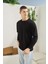Erkek Regular Fit Uzun Kol Siyah T-Shirt C3T1N5 1