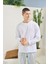 Erkek Regular Fit Uzun Kol Beyaz T-Shirt C3T1N5 1