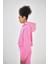 Kadın Basic Oversize Crop Hoodie Pembe 3