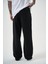 Erkek Washed Baggy Pantolon Siyah 4