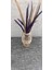 Bambu Çubuklu El Yapımı Ahşap Pampas Vazosu 42CM 2