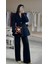 Indigo Belden Oturtmalı Blazer Jean Denim Takım 4