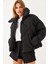 Kadın Siyah Oversize Şişme Mont 1