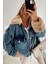 Kadın Camel Kürklü Denim Kadın Mont 4
