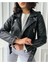 Kadın Siyah Deri Ceket 2