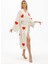 Müslin Kimono %100 Pamuklu Kalp Baskılı Desenli Bornoz Kaftan Sabahlık 2