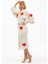 Müslin Kimono %100 Pamuklu Kalp Baskılı Desenli Bornoz Kaftan Sabahlık 4