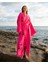 Müslin Kimono %100 Pamuklu Kadın Silüeti Desenli Bornoz Kaftan Sabahlık 4