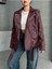 Kadın Oversize Biker Deri Ceket 5