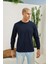 Erkek Regular Fit Uzun Kol Lacivert T-Shirt C3T1N5 1