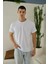 Erkek Kısa Kol Regular Fit Beyaz T-Shirt C0T1N5 1