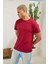 Erkek Regular Fit Kol Kısa Bordo T-Shirt C0T1N5 1