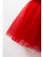 Kız Çocuk Kırmızı Tüllü Payetli Takım - Parlak Beyaz Bluzlu Özel Gün Kombini 2