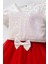 Kız Çocuk Kırmızı Tüllü Payetli Takım - Parlak Beyaz Bluzlu Özel Gün Kombini 3
