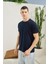 Erkek Regular Fit Kısa Kol Lacivert T-Shirt C0T1N5 1
