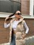 Kadın Krem Oversize Şişme Yelek 3
