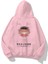 Kapüşonlu Içi Polar Wıld Charm Baskılı Pembe Unisex Hoodie Sweatshirt 1