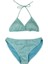 Çağrı Mayo Turkuaz Kadın Bikini Takımı Üçgen Kalıp 1