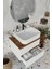 Koza Beyaz 80 cm Banyo Dolabı+Ayna+Lavabo 2