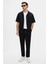 Relaxed Fit Lacivert Ince ve Hafif Rpt Jogger Pantolon 1