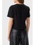 Primula Taşlı Logolu Pamuklu Boxy Fit Bisiklet Yaka T Shirt V5GI00I3Z14 Bayan T Shirt V5GI00 I3Z14 Jblk 2