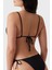 4g Rhinestone Taşlı Logolu Üçgen Bağlamalı Bikini Üstü E5GJ13MC040 Bayan Bikini Üstü E5GJ13 MC040 Jblk 2