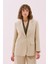 Tek Düğmeli Keten Blazer Ceket Bej Y2516002_024 1