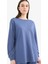 Regular Fit Bisiklet Yaka Basic Düz Sweatshirt Tunik D4598AX25SP 1