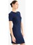 Coool Bodycon Vücudu Saran Bisiklet Yaka Fitilli Kaşkorse Kısa Kollu Mini Elbise E7231AX25SP 3