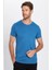 Unisex 5'li Paket Siyah-Taş-Mavi-Açık Mavi-Beyaz Slim Fit Dar Kesim Pamuk Bisiklet Yaka Tişört 3