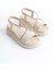 BA04577 Ten Kadın Çapraz Taş Yumuşak Tabanlı 5 cm Sandalet - 38 1