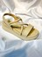 BA04577 Ten Kadın Çapraz Borulu Yumuşak Tabanlı 5 cm Sandalet - 40 2
