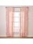 Cift Taraflı Fırfırlı Pembe Vintage Pamuk Keten Perde (En x Boy) - Tek Kanat - Pilesiz 1