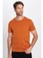 Unisex 5'li Paket Lacivert-Haki-Bordo-Tarçın-Vizon Slim Fit Dar Kesim Pamuk Bisiklet Yaka Tişört 5