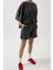 Lazer Kesim Bağcık Detay Antrasit Şort 4