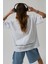Etek Ucu Baskili Beyaz T-Shirt 3