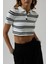 Polo Yaka Crop Beyaz T-Shirt 5