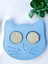 Mavi Kedi Şekilli Beton Mumluk - El Yapımı Dekoratif Çay Işığı Tealight Mumluk - Minimalist Kedi Temalı Ev Dekoru- Aromaterapi 1