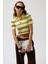 Polo Yaka Crop Sarı T-Shirt 3
