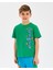 B Graphic Tee T-Shirt Büyük Erkek Çocuk Dark Green Tshirt SK2510028-300 1