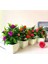 Mor 29 x 14 cm 1 Adet Yapay Çiçek Çim Saksı Yapay Bitkiler Plastik Çiçekler Ev Düğün Ilkbahar Yaz Oturma Odası Dekor (Yurt Dışından) 3