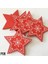 P08-KIRMIZI Yıldız 10 Adet 5 cm Kırmızı Kalp Yıldız Çan Kar Tanesi Noel Süsler Kolye Doğal Ahşap Noel Asılı Konfeti Noel Ağacı Süslemeleri (Yurt Dışından) 1