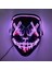 Mor Neon Işık Led Maske Led Cadılar Bayramı Korkunç Maske Cosplay Parti Maskesi Masquerade Maskeleri Cadılar Bayramı Kostüm Karnaval Glow Parti Sahne 1