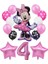 14 Adet Balon Disney Minnie Mouse Doğum Günü Partisi Malzemeleri Sofra Masa Örtüsü Bardak Plaka Hediye Keseleri Bebek Kızlar Için Mini Bebek Duş Dekorasyonu (Yurt Dışından) 1