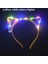 Sarı Kedi 1 Adet Kadın Kız LED Glow Kedi Tavşan Kulak Hairband Light Up Kafa Bandı Çiçek Çelenk Parti Gelin Hediye Doğum Günü Düğün Paskalya (Yurt Dışından) 1