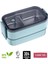 İki Kat Üç Bölmeli 304 Paslanmaz Çelik Yeni Nesil Yeşil Saklama Kabı, Lunchbox 1400 ML 1