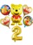 6 Adet Balon Disney Winnie The Pooh Tema Çocuklar Için Doğum Günü Dekorasyon Fincan Plaka Masa Örtüsü Zemin Bebek Duş Doğum Günü Partisi Malzemeleri (Yurt Dışından) 1